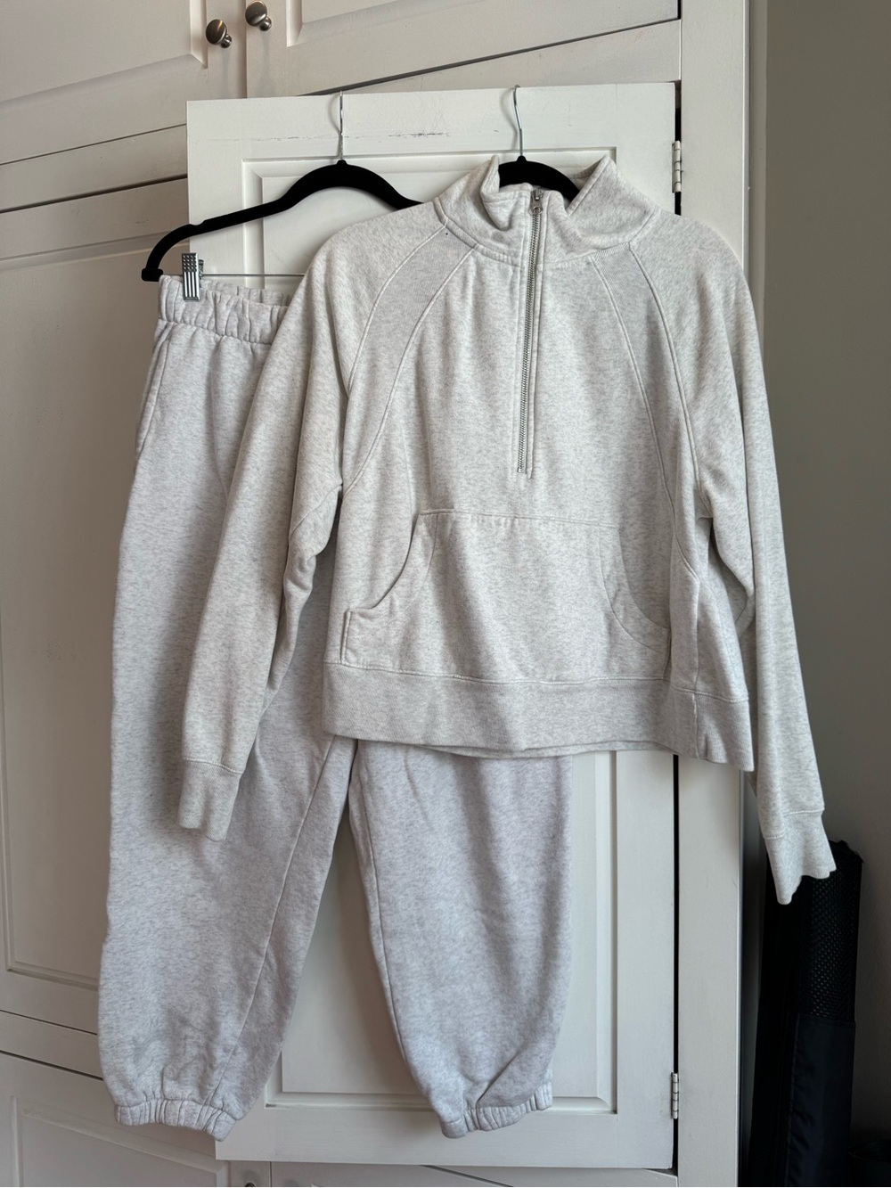 GAP Light Heather Gray Zip-Up Sweatsuit
